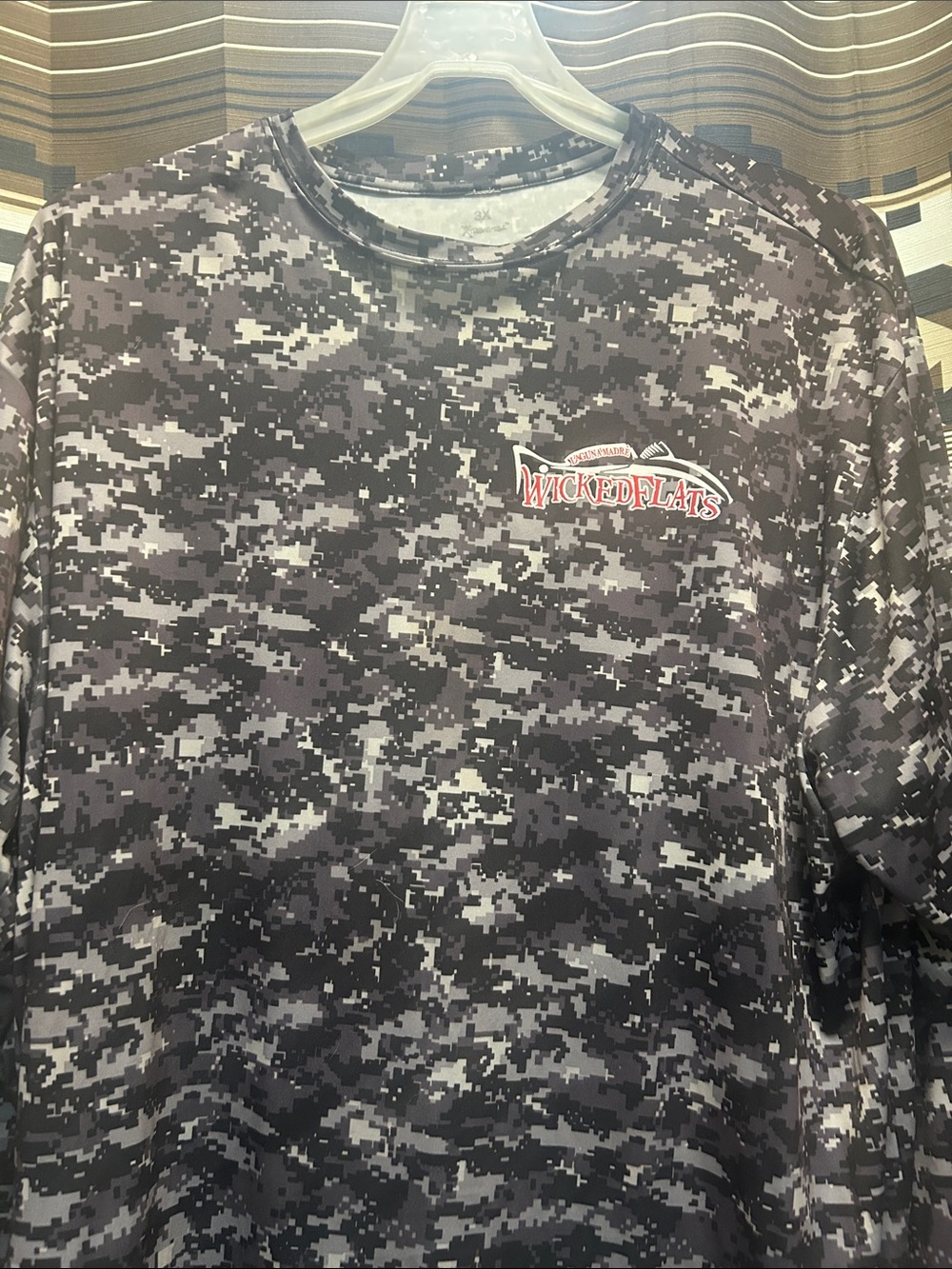 X TREME TEK Gray and Black Digital Camo Performance Shirt